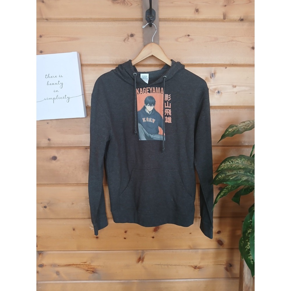 Haikyuu hoodie Delta Apparel Kageyama size Medium Fleece Pullover‎ 55% Cotton